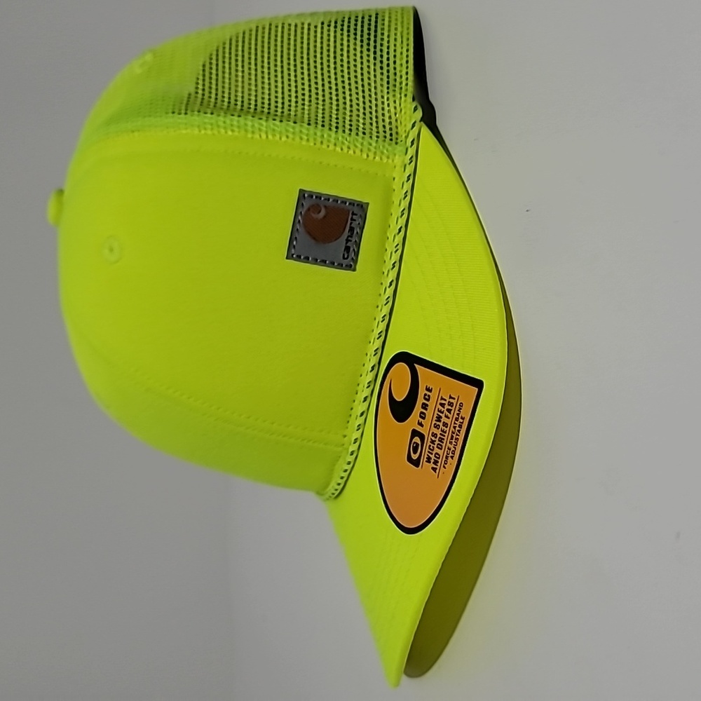 Neon Yellow Carhartt Force Sweat Wicking Snapback Hat